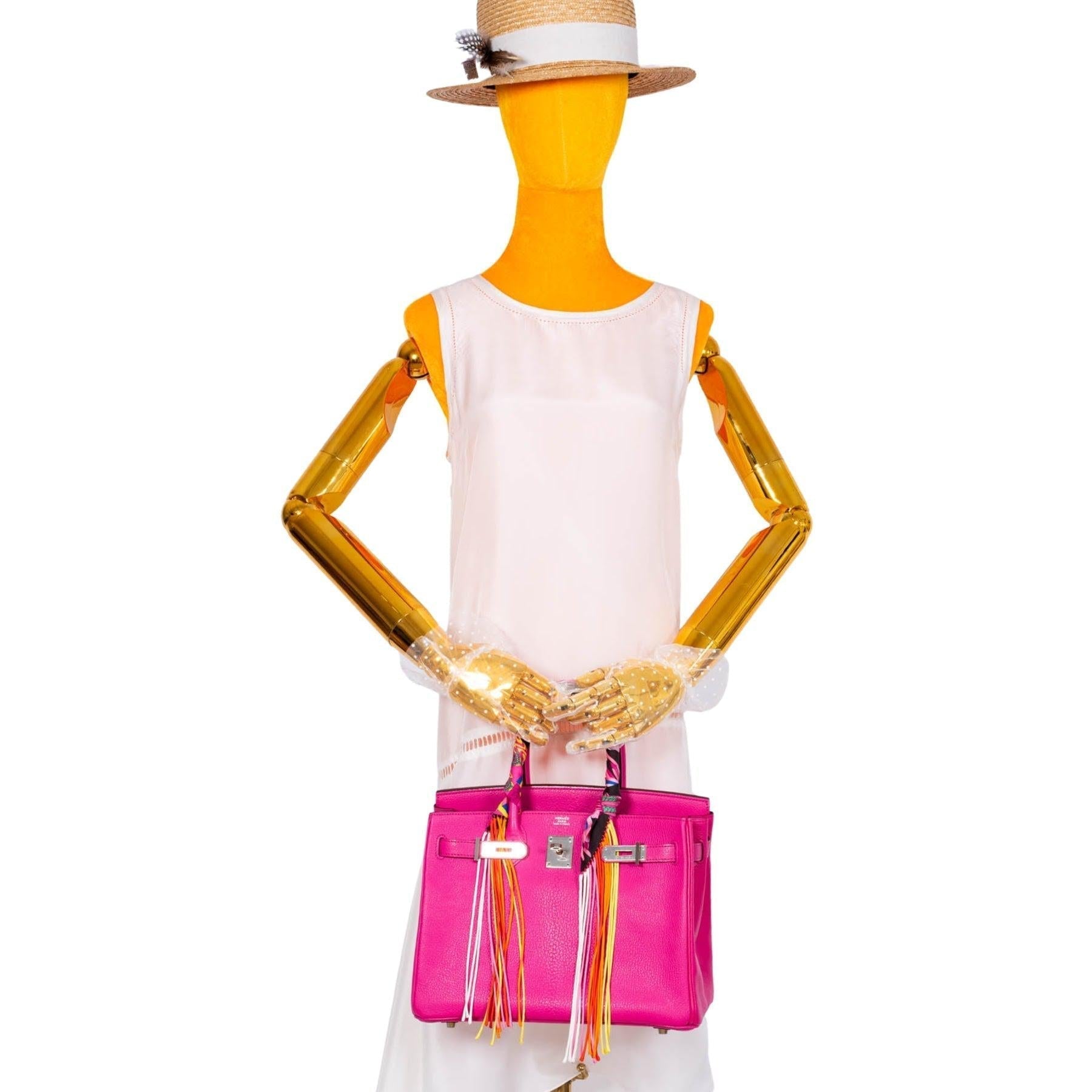 HermesBirkin 30 Candy Collection Rose Tyrien Chèvre Palladium Hardware