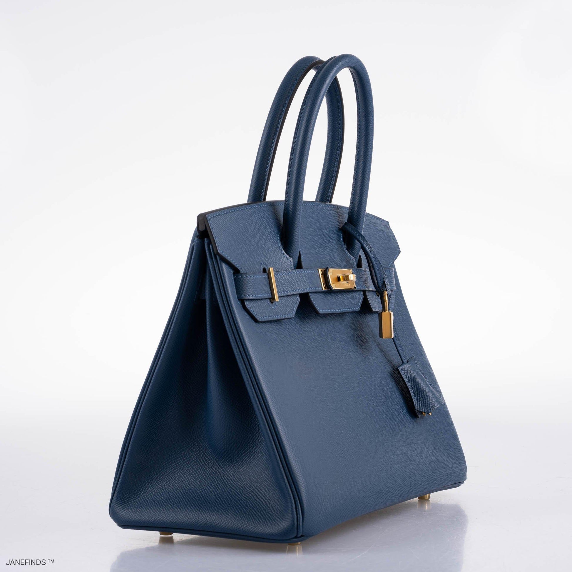 HermesBirkin 30 Deep Blue Epsom with Gold Hardware - 2019, D