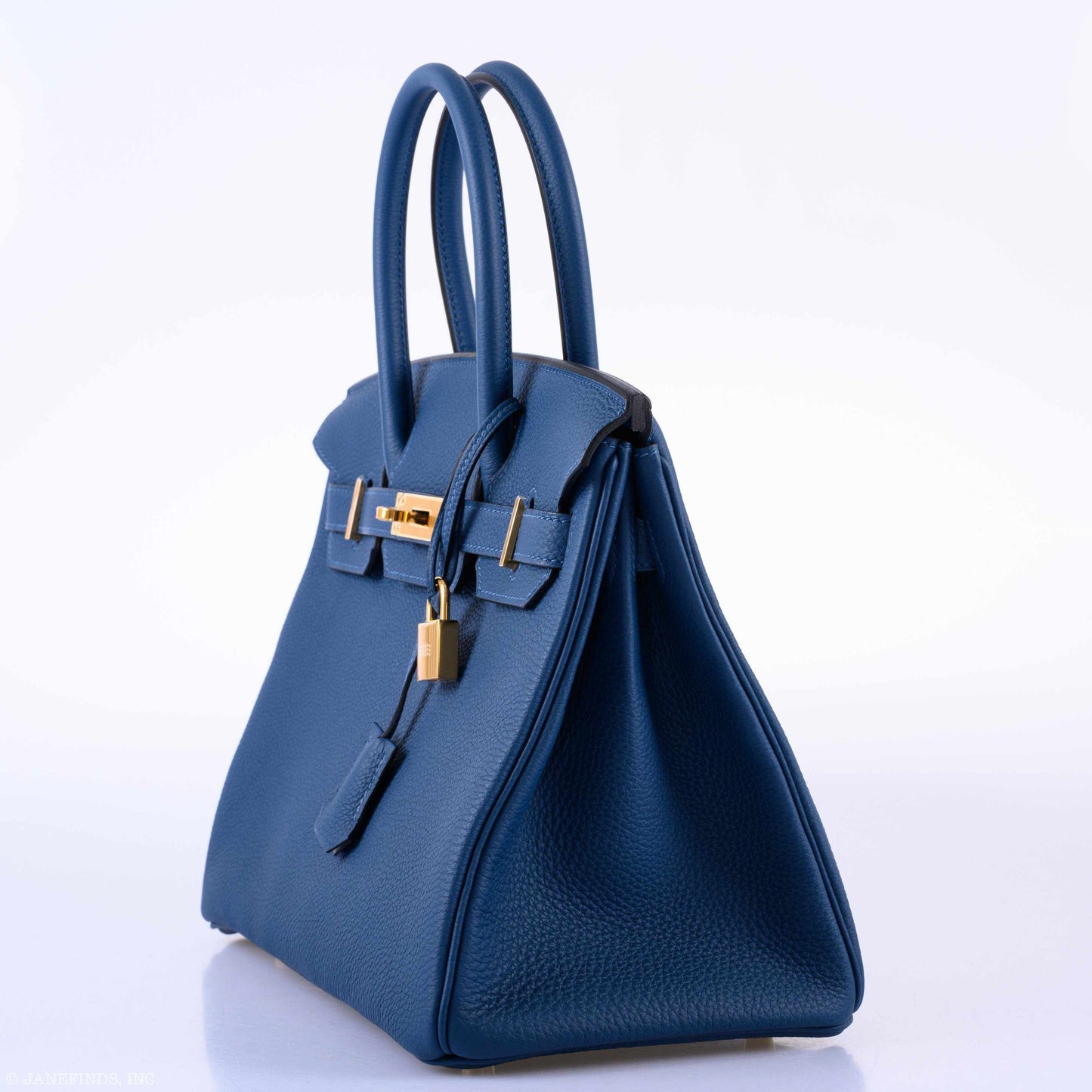 HermesBirkin 30 Deep Blue Togo Gold Hardware