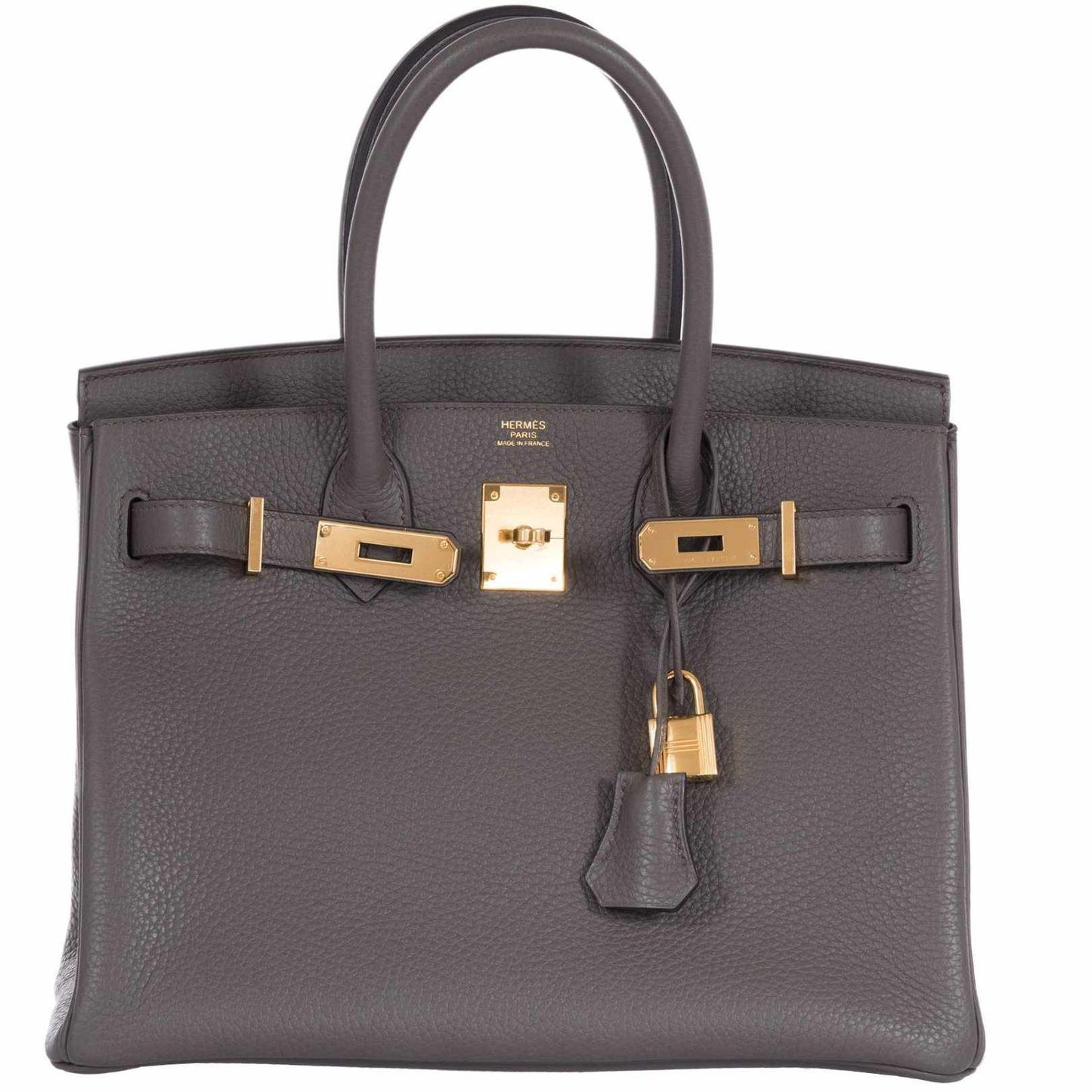 HermesBirkin 30 Etain Tin Grey Clemence Gold Hardware