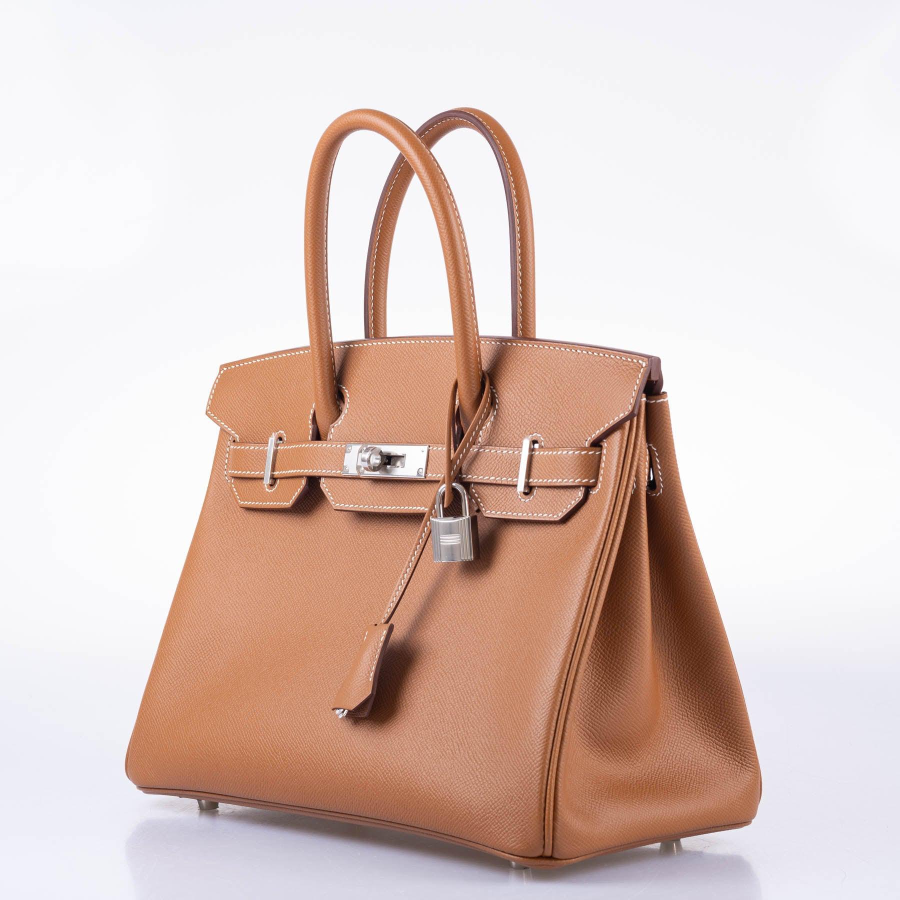HermesBirkin 30 Gold Epsom with Palladium Hardware