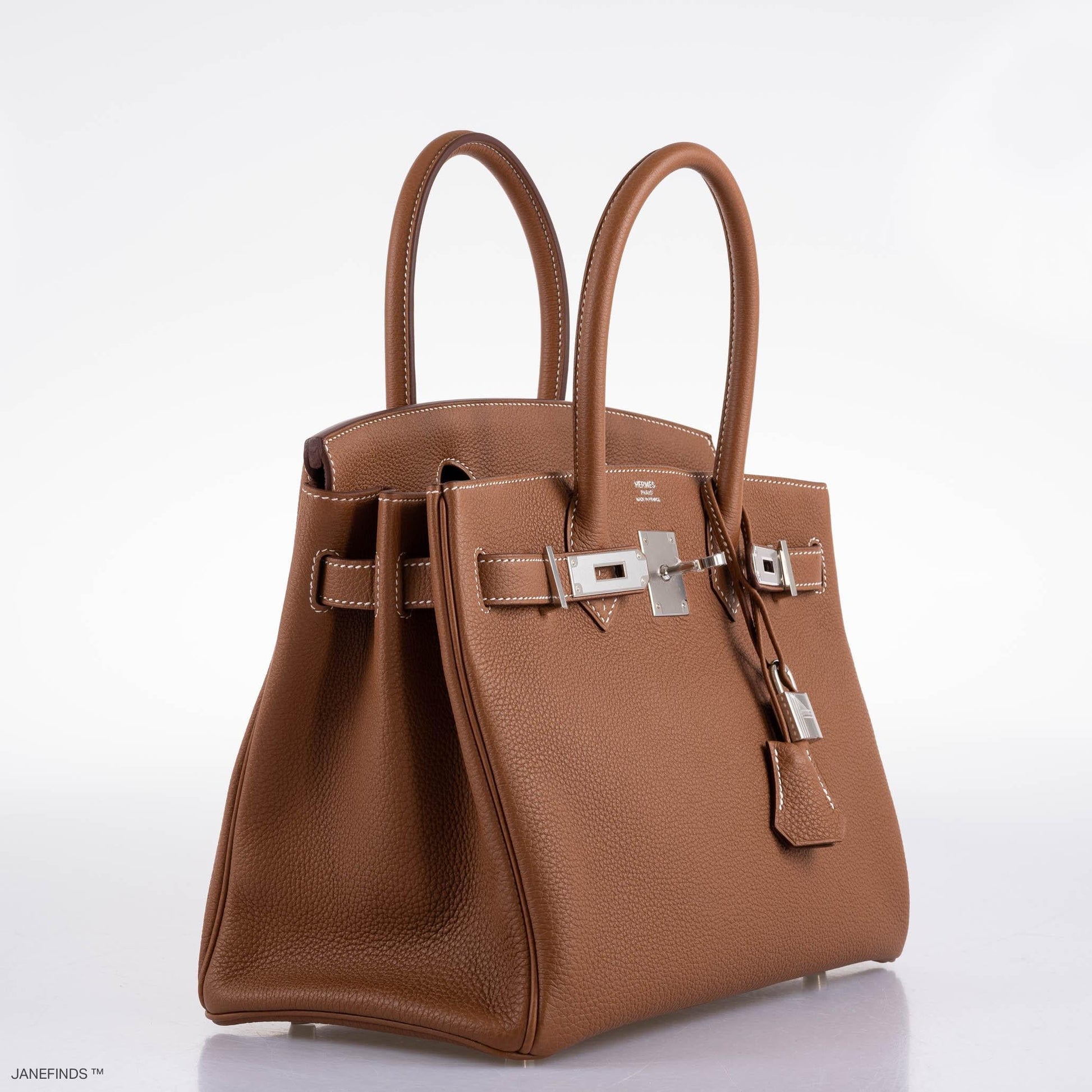 HermesBirkin 30 Gold Togo with Palladium Hardware - 2020, Y