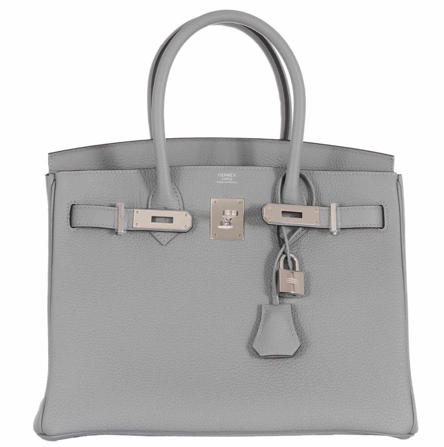 HermesBirkin 30 Gris Mouette Togo Palladium Hardware