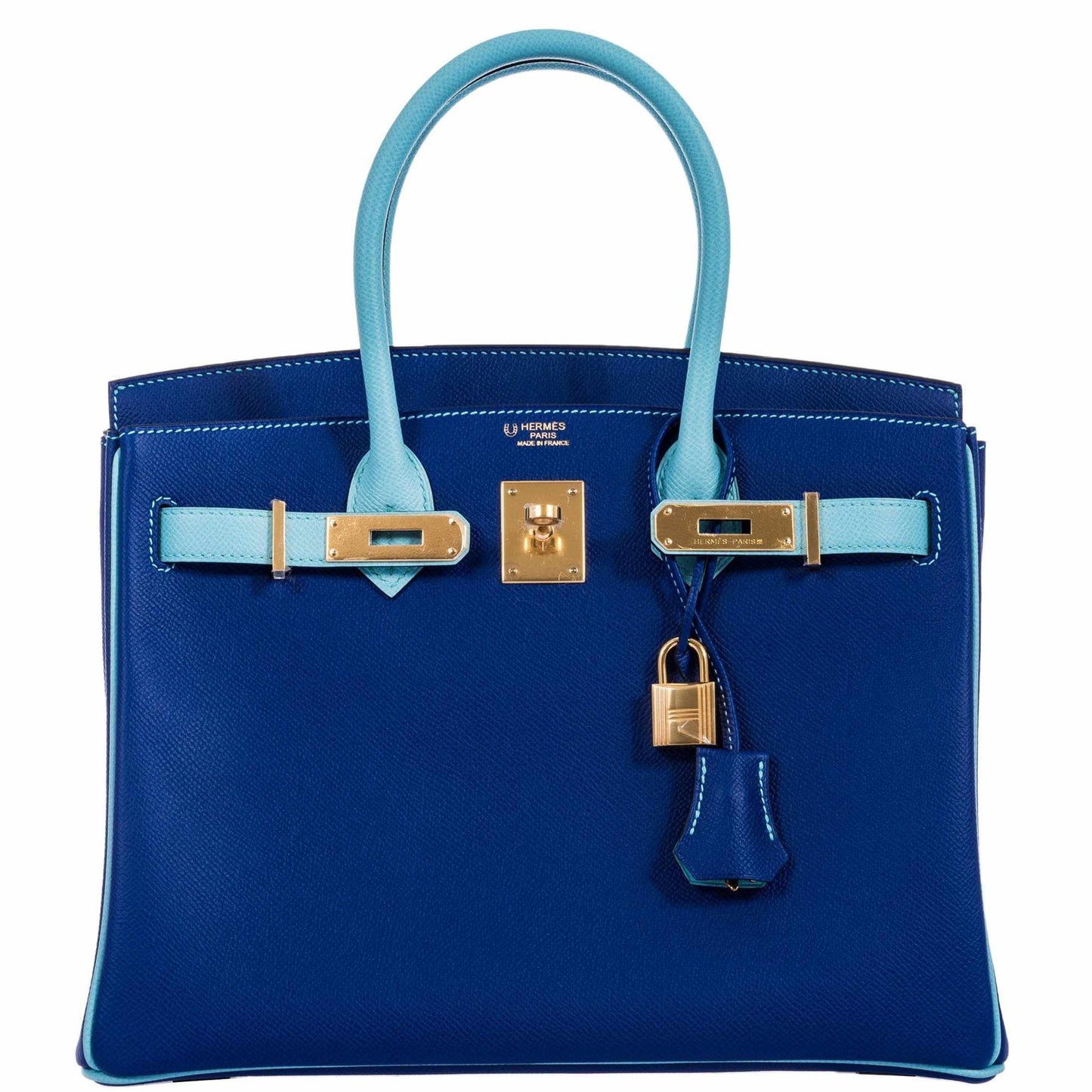 HermesBirkin 30 HSS Blue Electric & Blue Atoll Epsom Gold Hardware