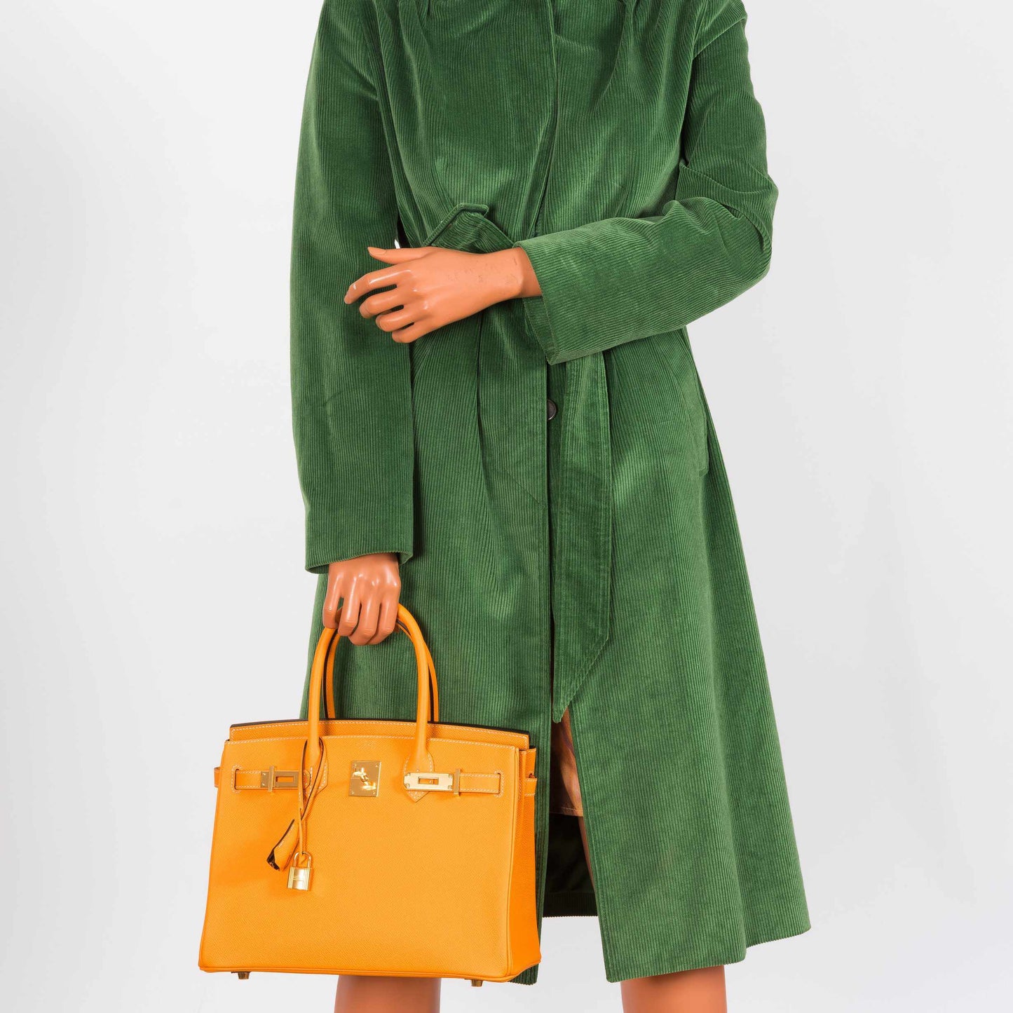 HermesBirkin 30 Jaune D'Or & Blue Marine Epsom Palladium Hardware