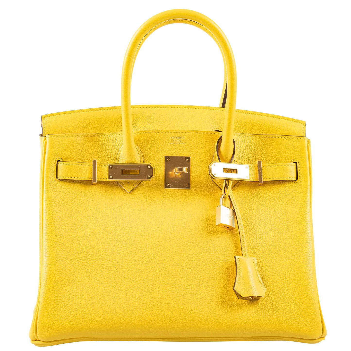 HermesBirkin 30 Jaune de Naples Taurillon Novillo Gold Hardware