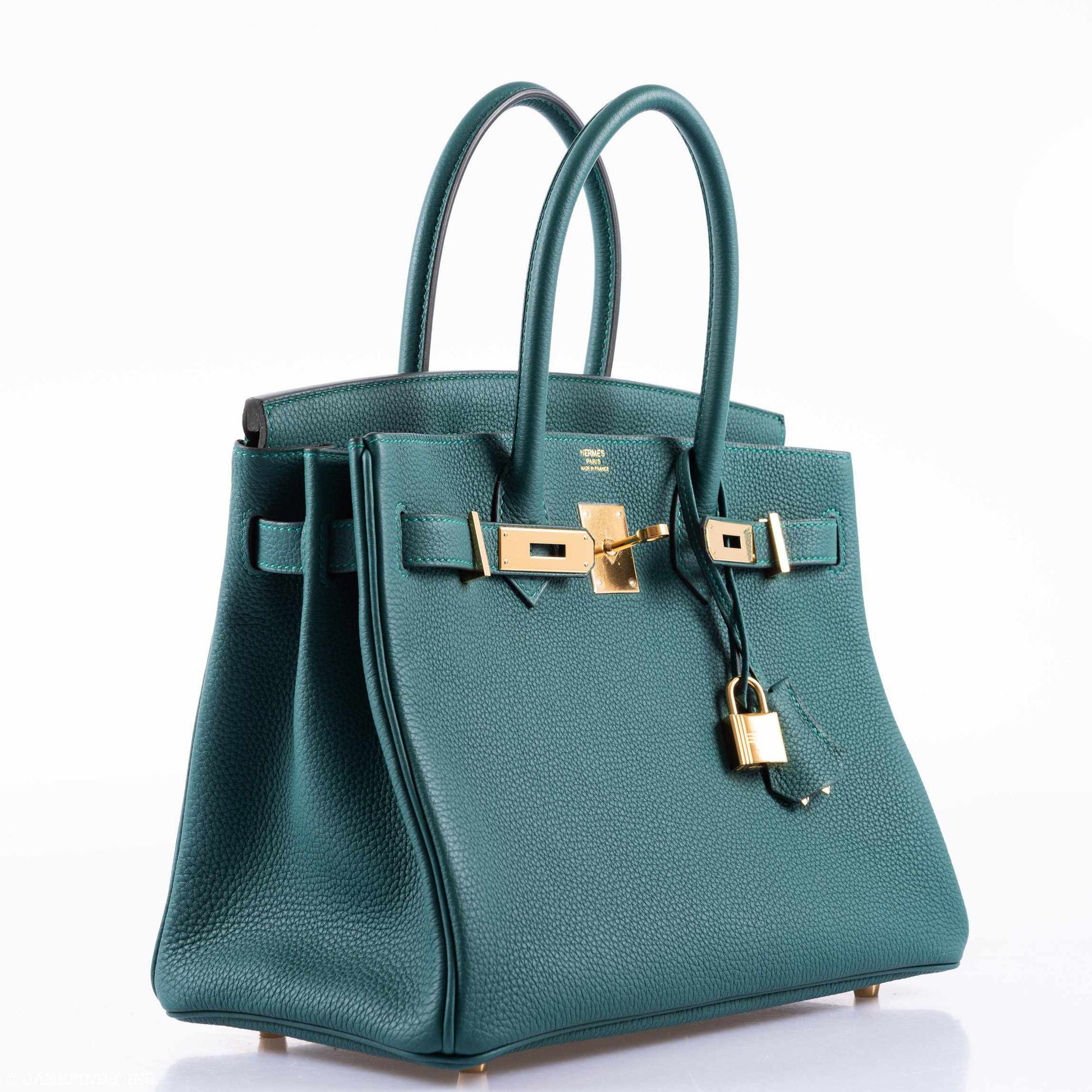 HermesBirkin 30 Malachite Togo Gold Hardware