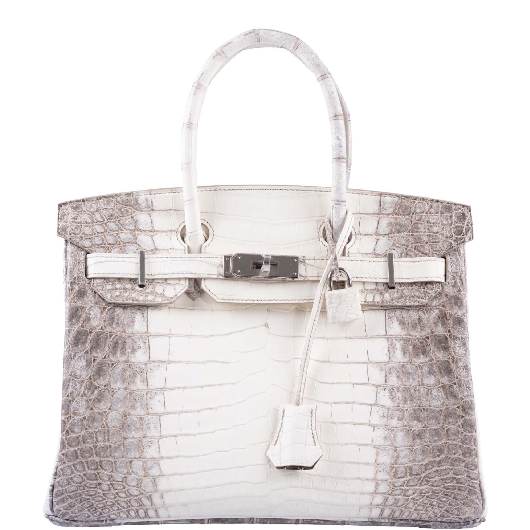 HermesBirkin 30 Matte Himalayan Niloticus Crocodile Palladium Hardware
