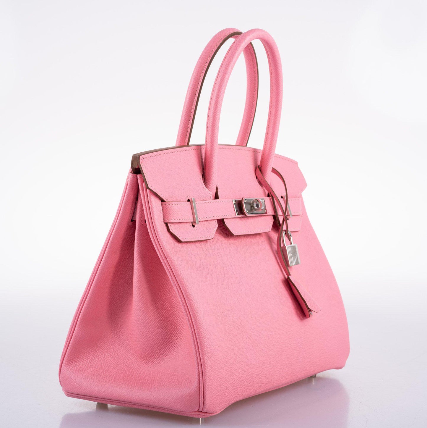 HermesBirkin 30 Rose Confetti Epsom Palladium Hardware