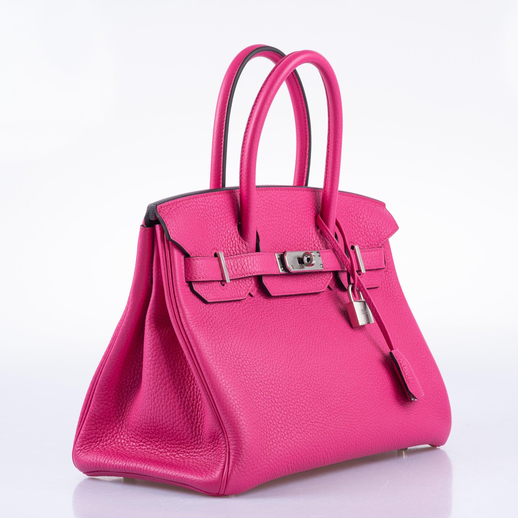 HermesBirkin 30 Rose Shocking Togo Palladium Hardware