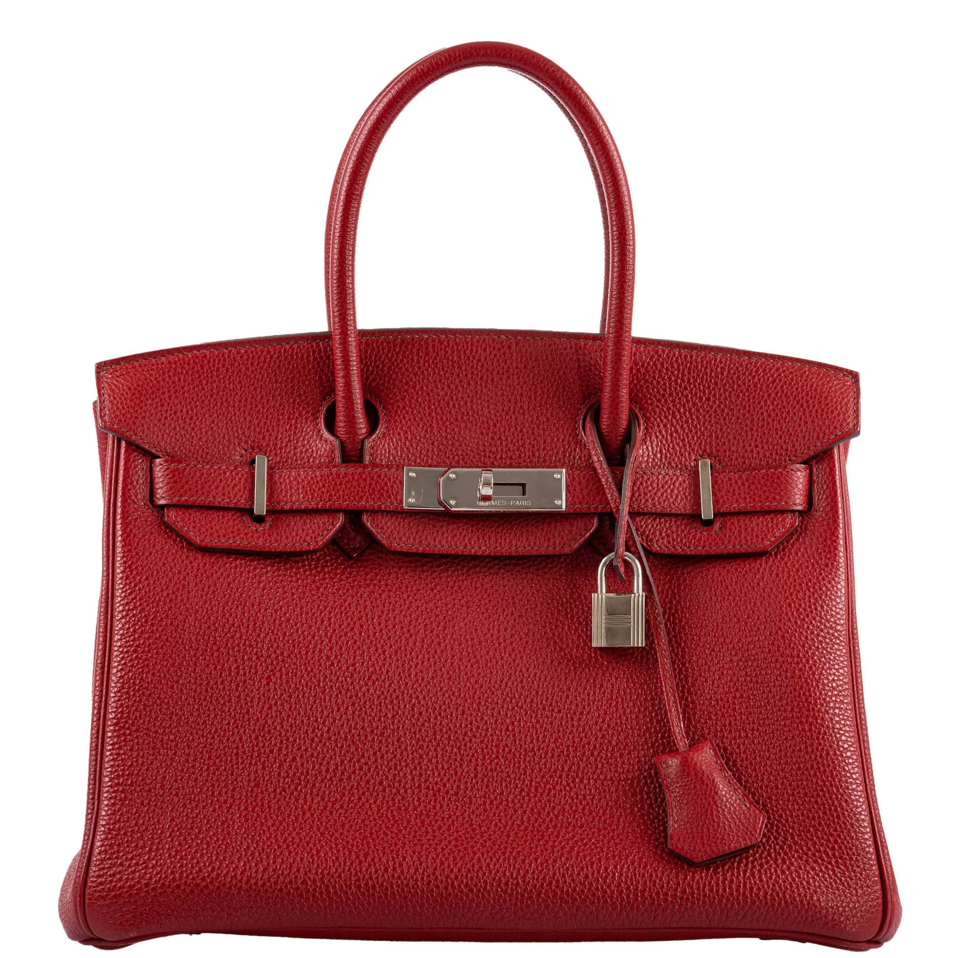 HermesBirkin 30 Rouge Garance Togo with Palladium Hardware - 2007, K Square