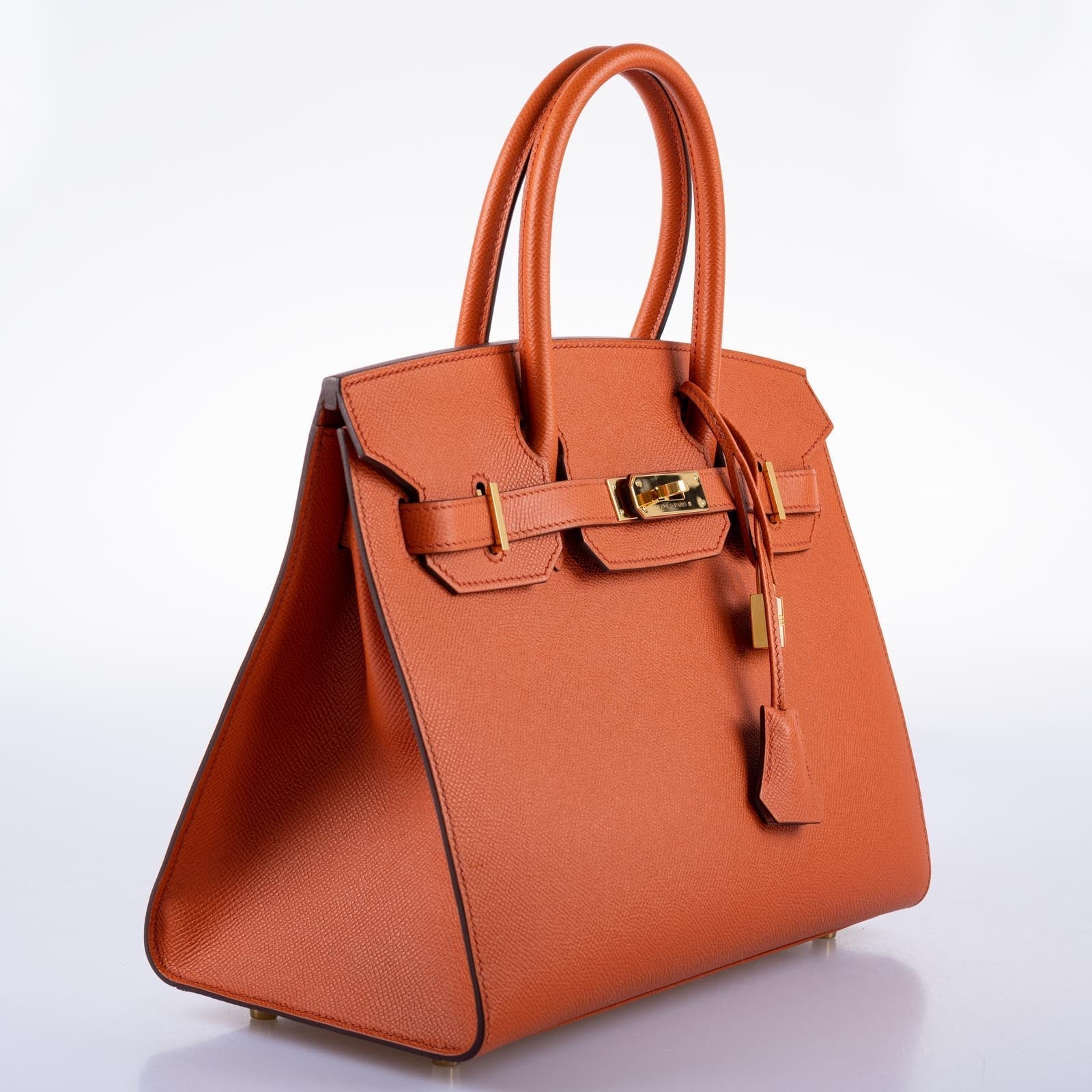 HermesBirkin 30 Sellier Terre Battue Epsom Leather Gold Hardware