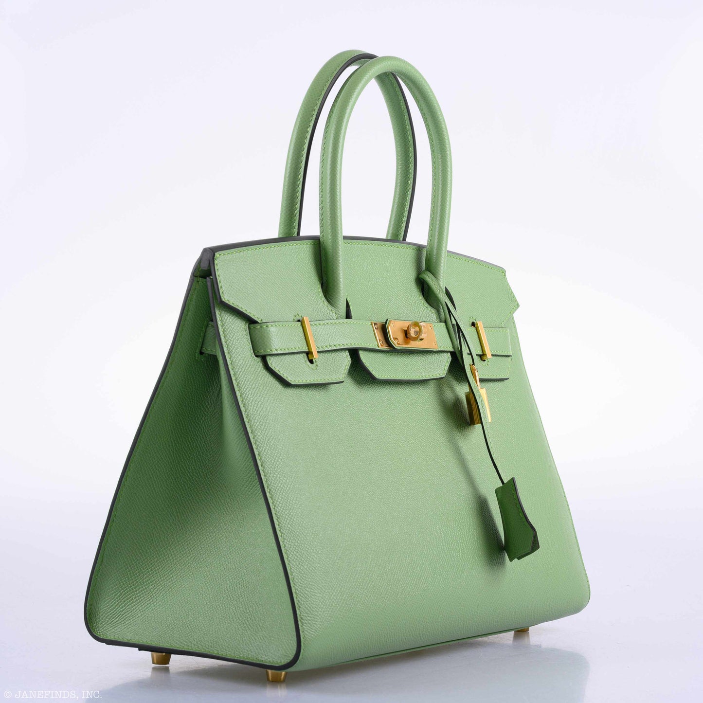 HermesBirkin 30 Sellier Vert Criquet Madame Grain Gold Hardware - 2020, Y