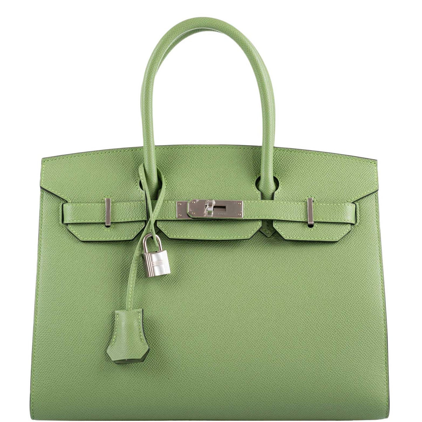 HermesBirkin 30 Sellier Vert Criquet Madame Grain Palladium Hardware - 2020, Y