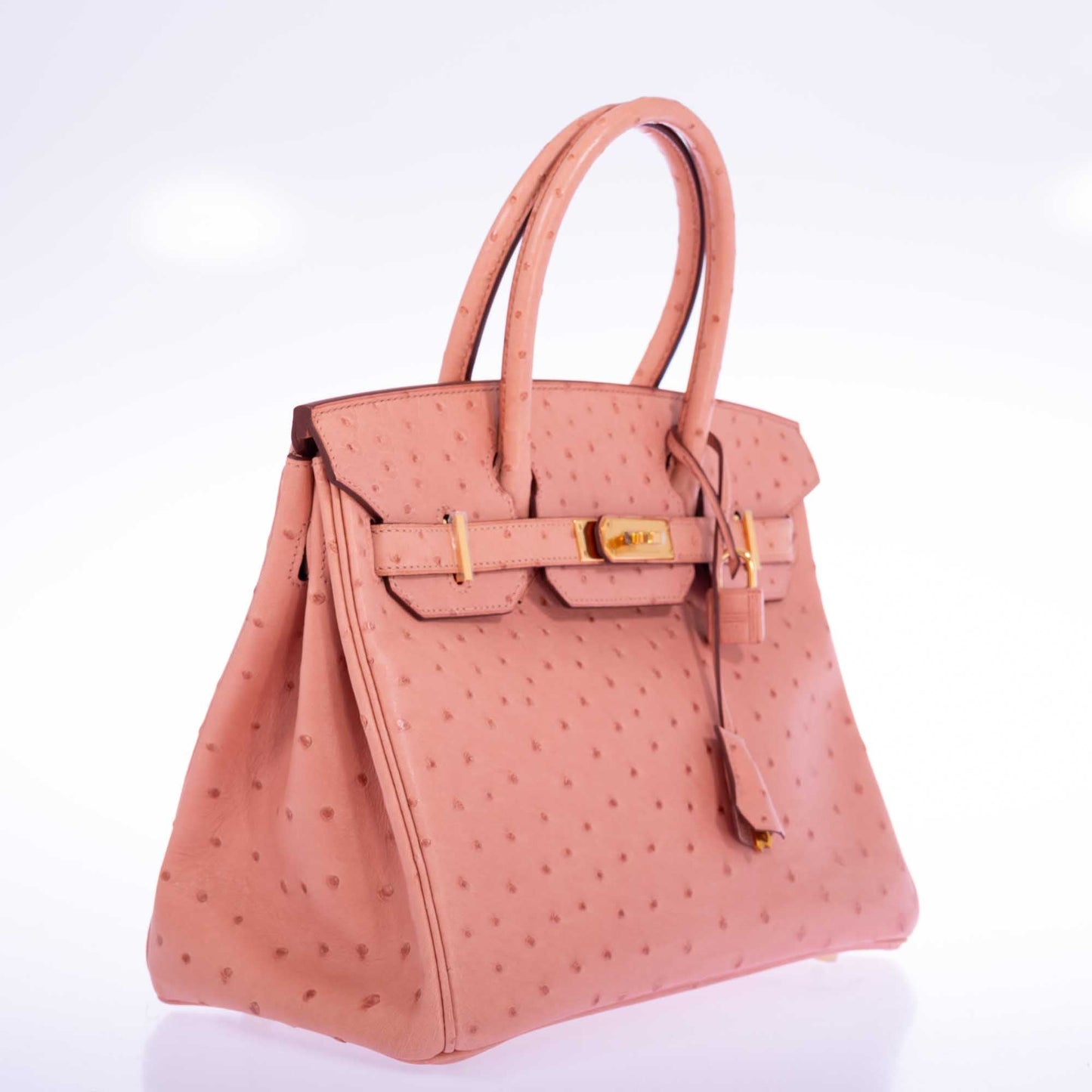 HermesBirkin 30 Terre Cuite Ostrich Gold Hardware