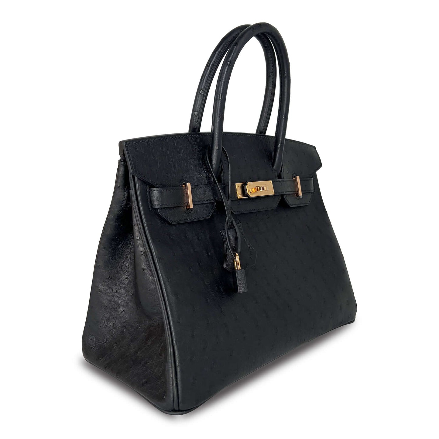 Top Quality Luxury Hermes Birkin Noir Designer Bag B30 RGHW