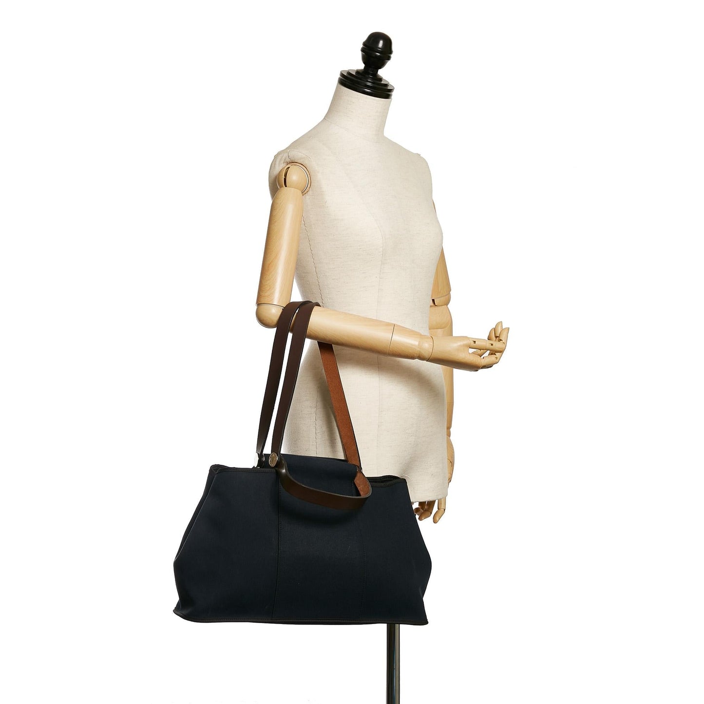 Luxury Hermes Cabag Elan Canvas Satchel (SHG-32221)