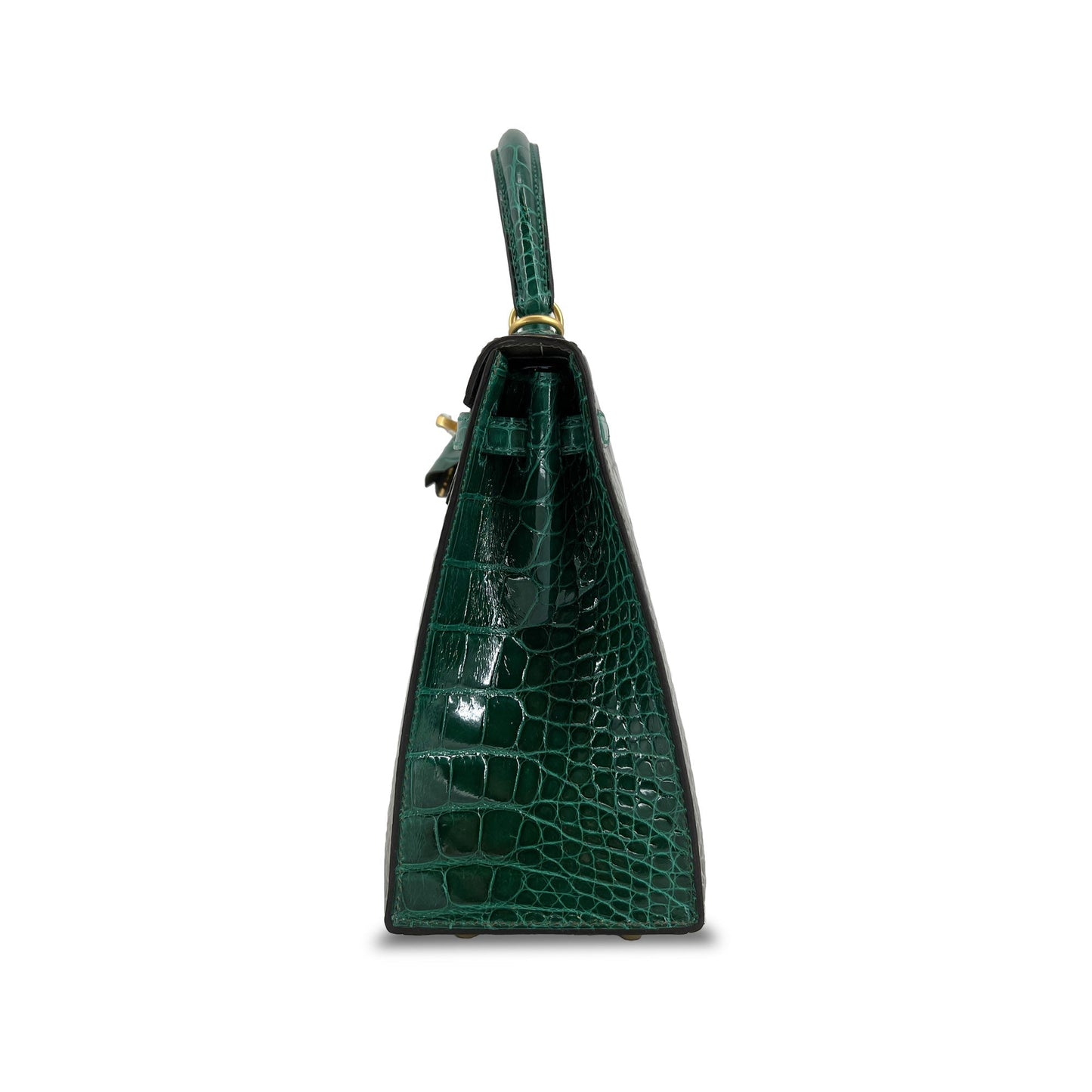 Top Quality Luxury Hermes Kelly designer bag Tourterelle Emerald Vert Lisse K25 GHW