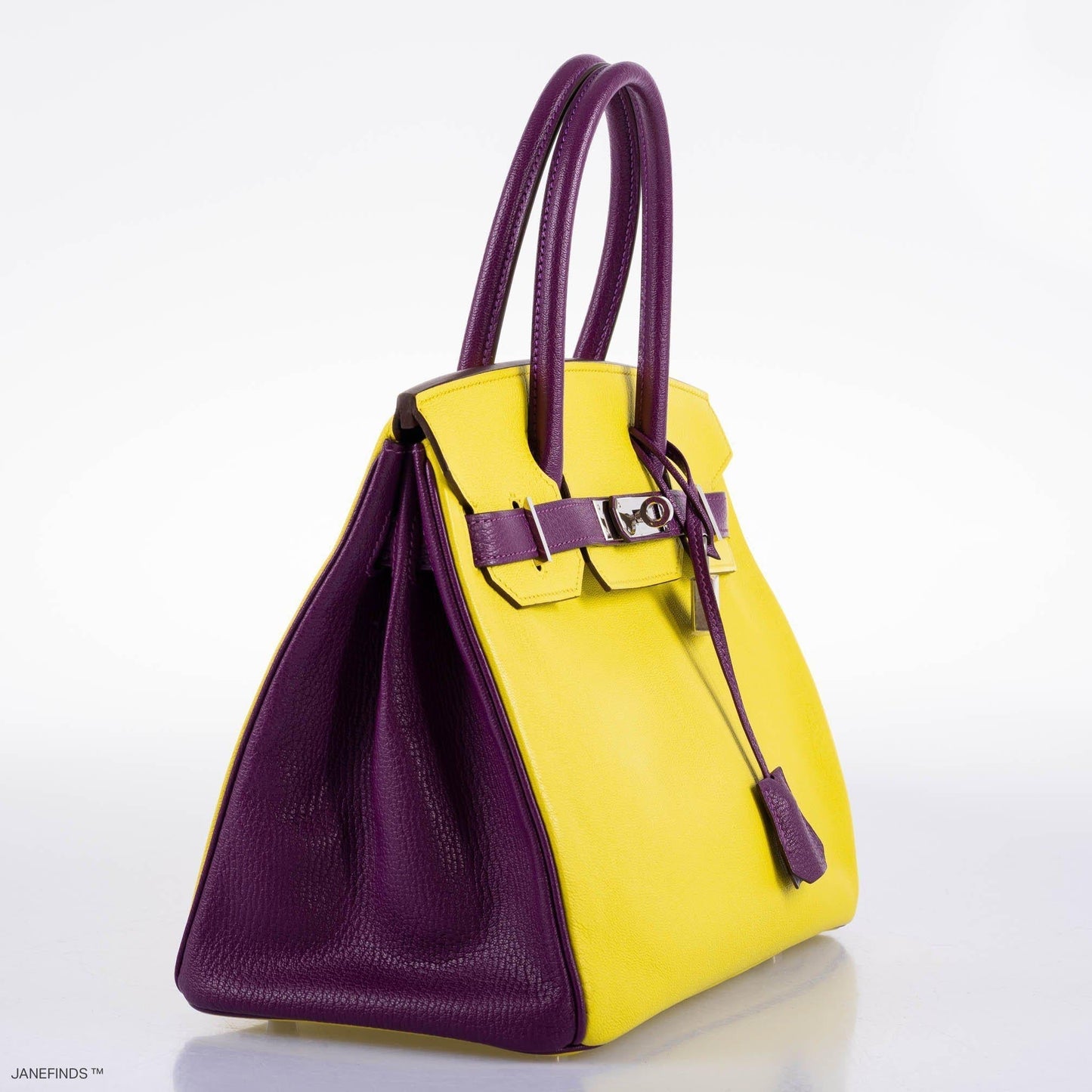 HermesHSS Birkin 30 Lime and Anemone Chevre Palladium Hardware