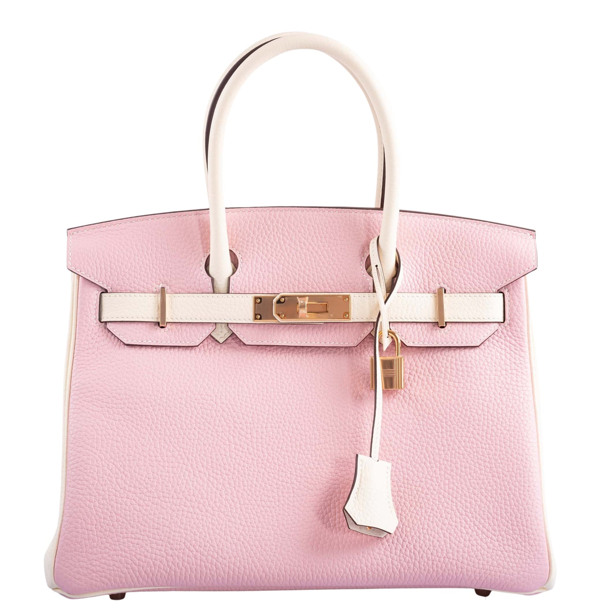 HermesHSS Birkin 30 Rose Sakura and Craie Clemence with Rose Gold Hardware