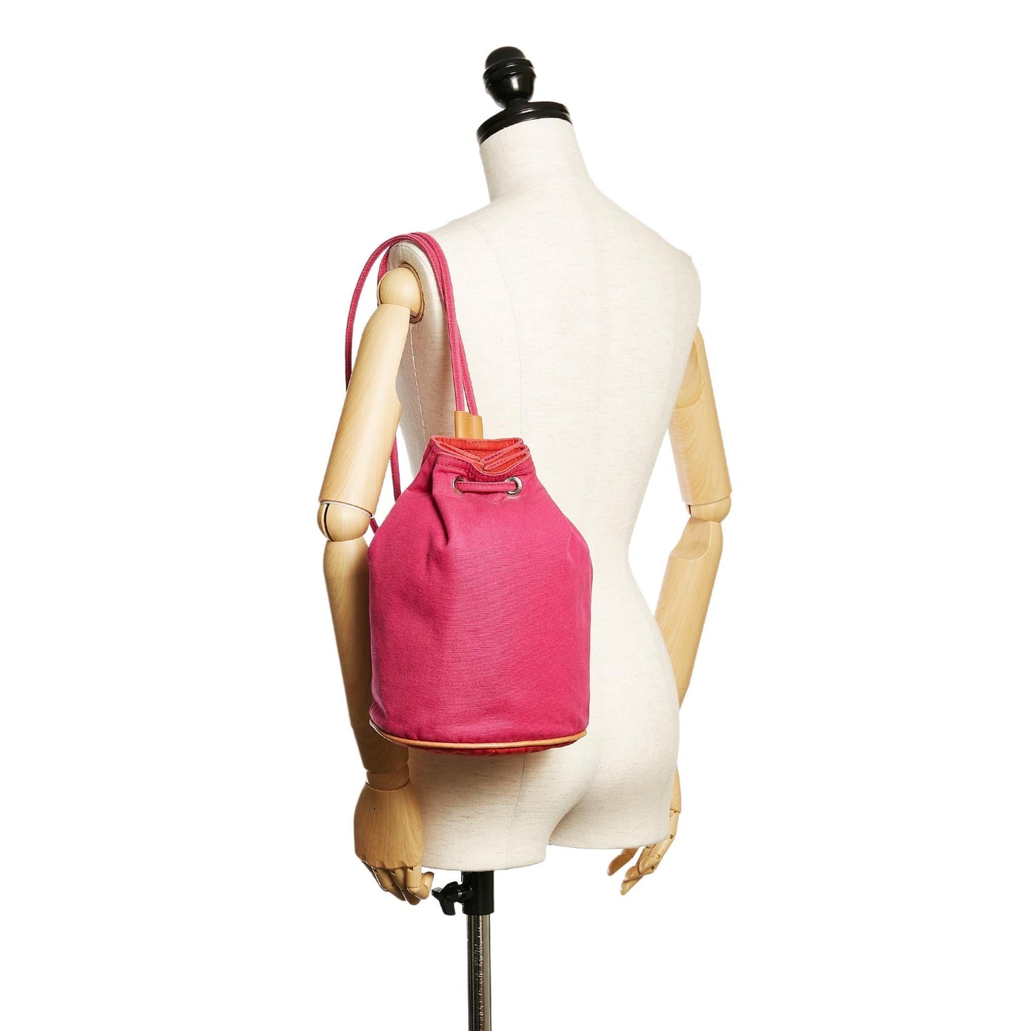 Luxury Hermes Polochon Mimile Canvas Backpack (SHG-28450)