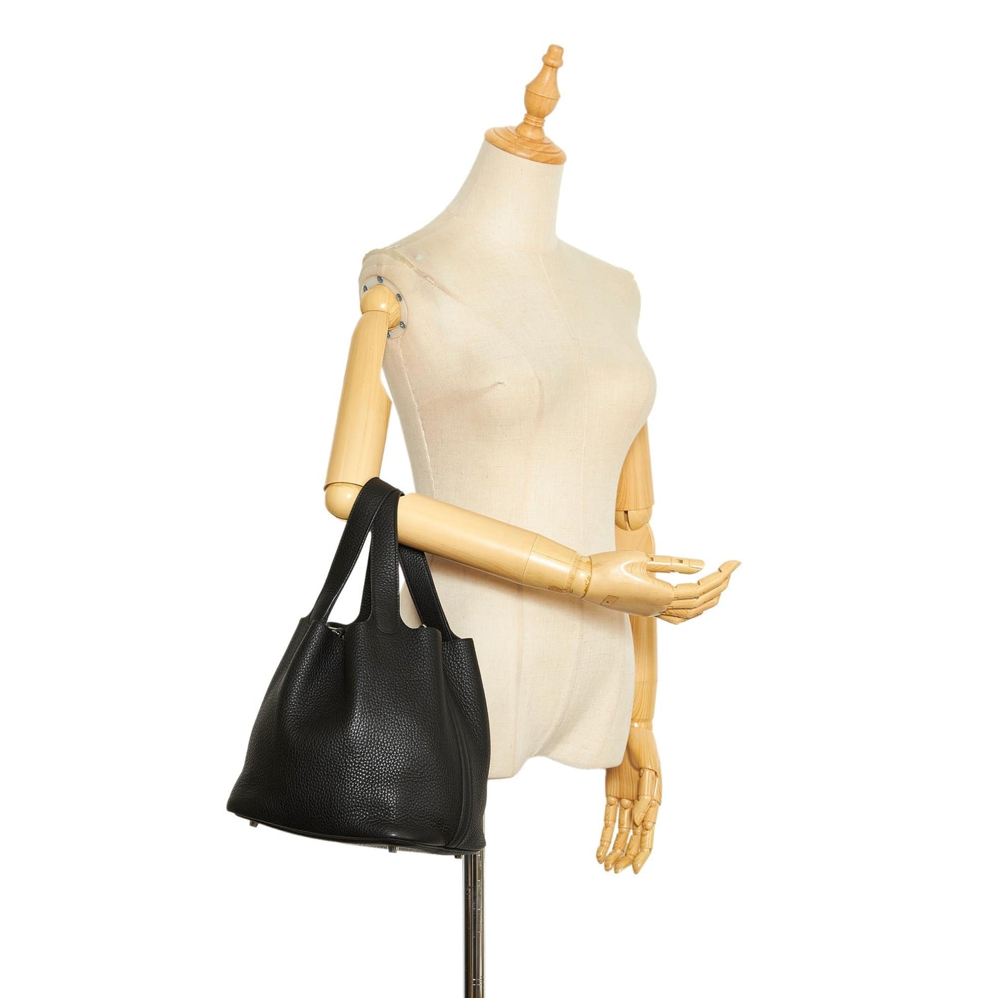 Luxury Hermes Taurillon Clemence Picotin Lock 22 (SHG-ma67U7)