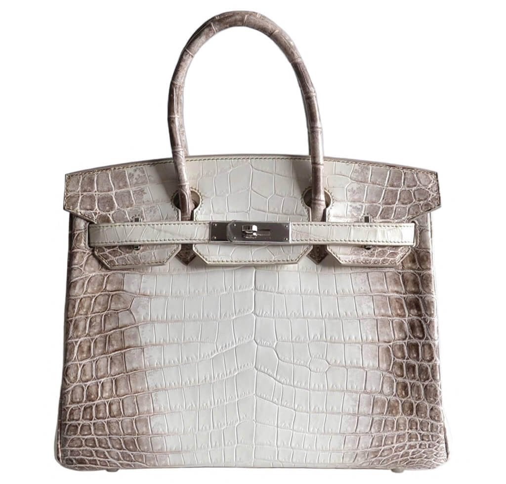 HermesBirkin 30 Himalayan Niloticus Crocodile Bag