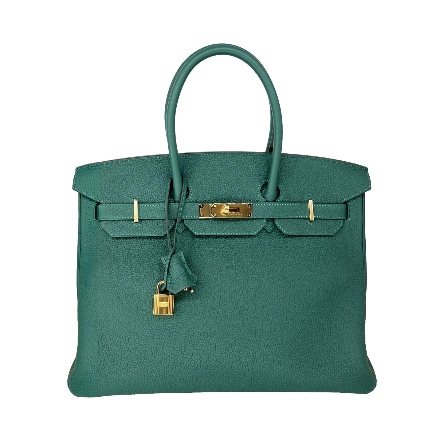 Top Quality Luxury Hermes Birkin Malachite Togo Designer Bag B35 GHW
