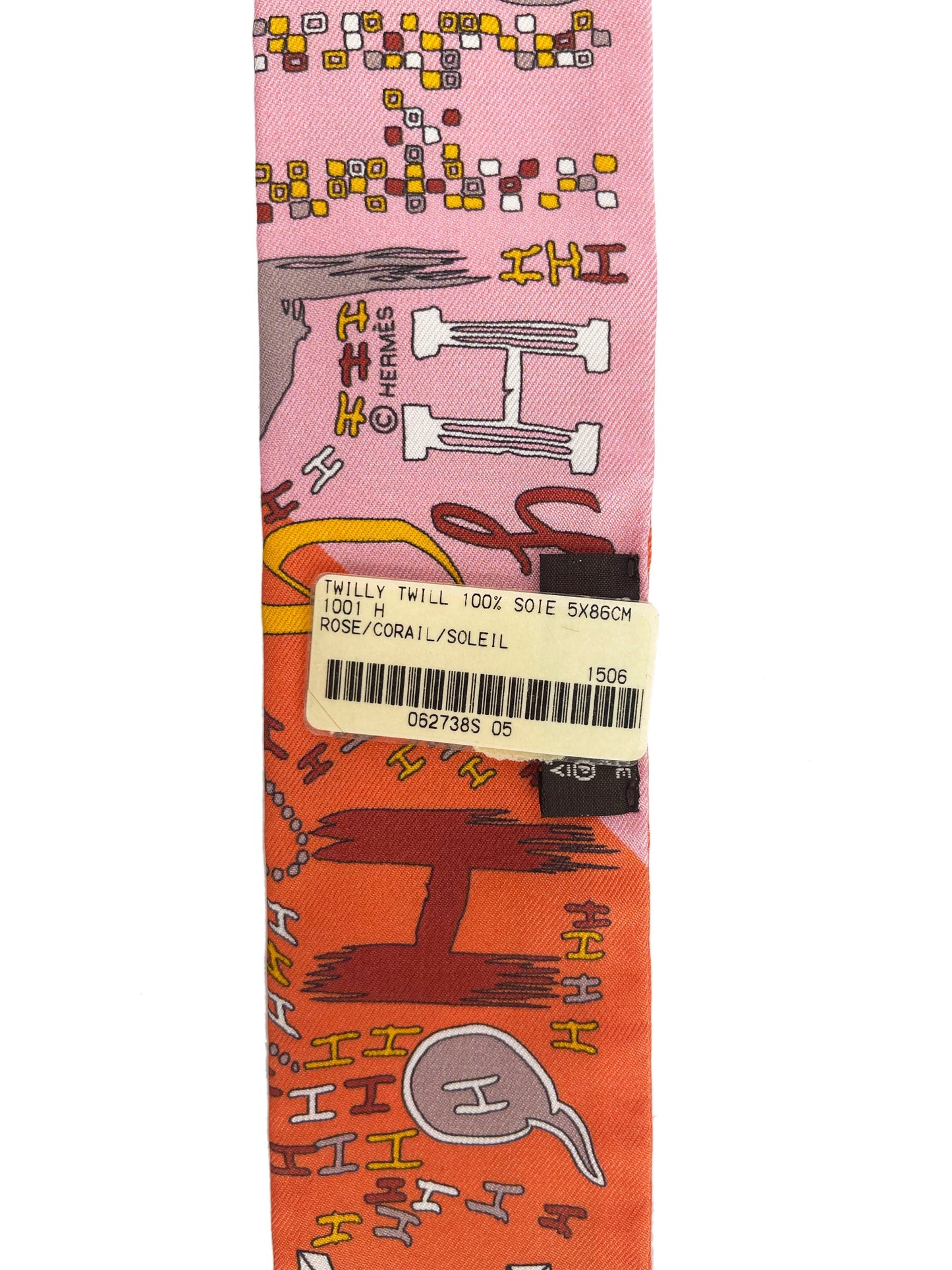 Hermes Rose & Coral Twilly