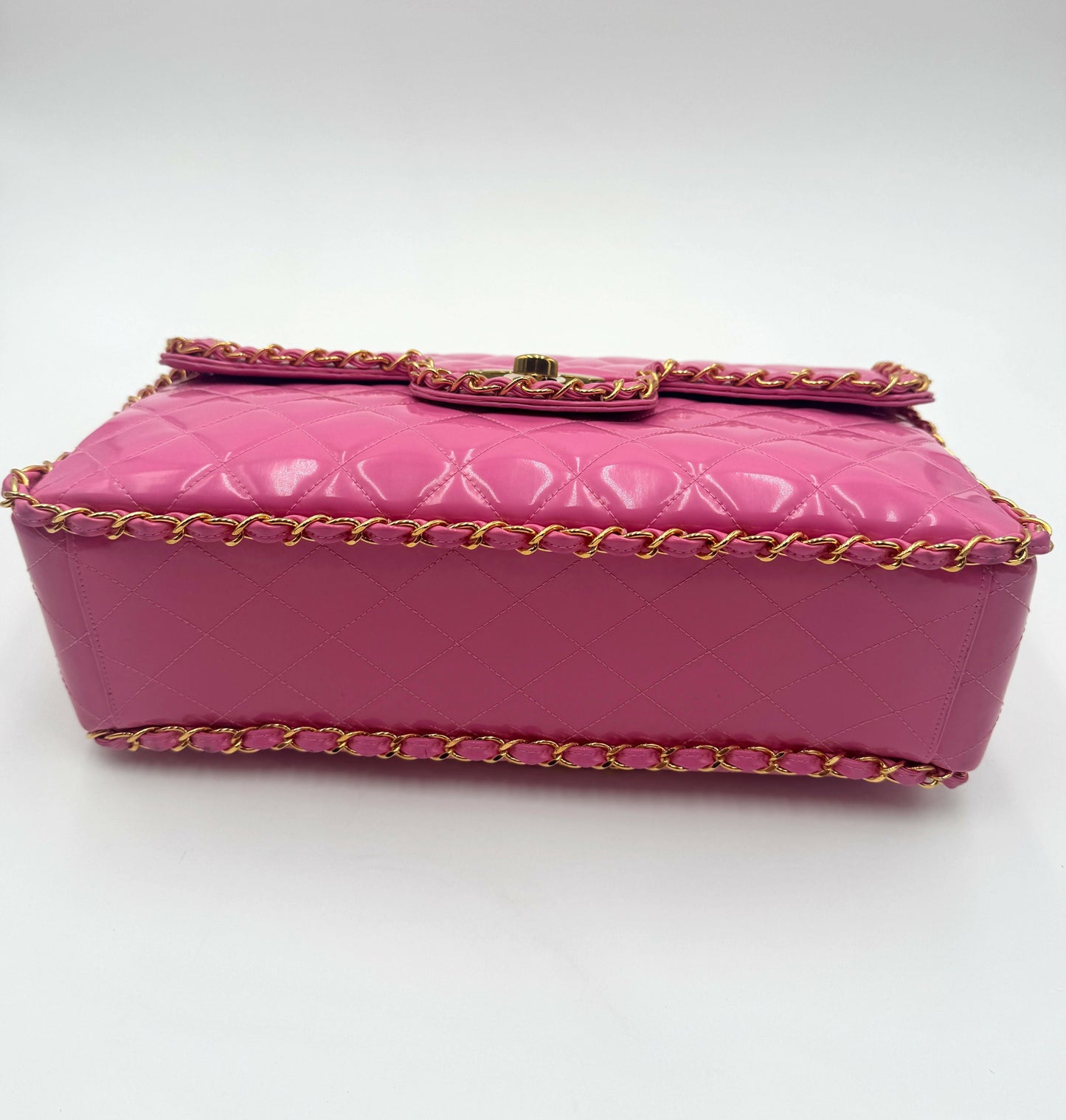 Chanel 1995 Barbie Pink Chainlink Maxi Flap Bag