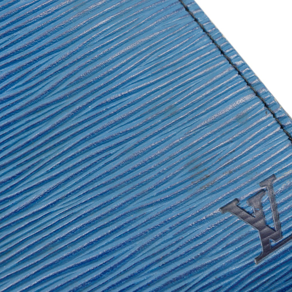 LOUIS VUITTON Clutch bag M52635 Epi Leather Blue business bag Art deco Women Used