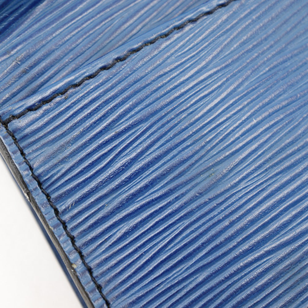 LOUIS VUITTON Clutch bag M52635 Epi Leather Blue business bag Art deco Women Used