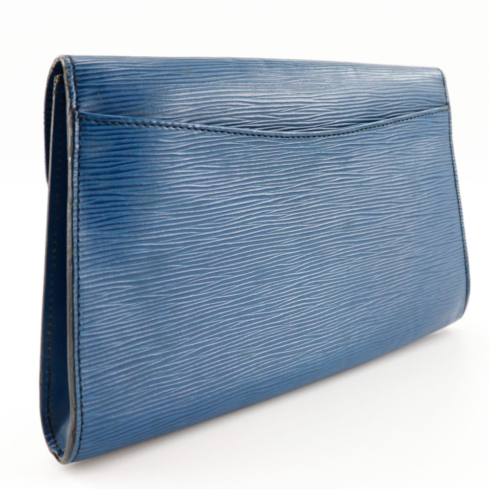 LOUIS VUITTON Clutch bag M52635 Epi Leather Blue business bag Art deco Women Used