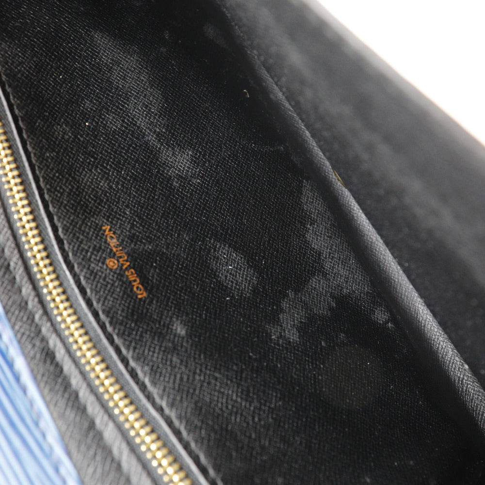 LOUIS VUITTON Clutch bag M52635 Epi Leather Blue business bag Art deco Women Used