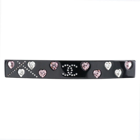 Chanel Coco Mark Heart Barrette Plastic Rhinestone Classic Flap Tote