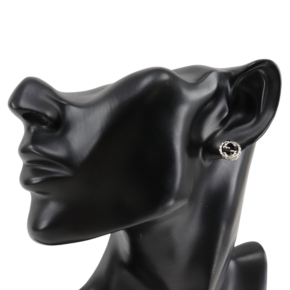 GUCCI Pierce metallic Silver Interlocking G unisex(Unisex)