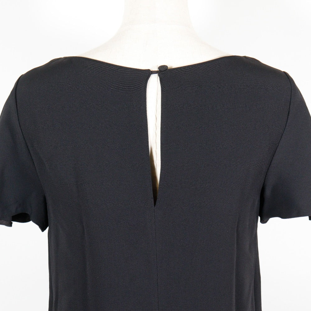 PRADA one piece Rayon black Short sleeve Backhaul Women 38
