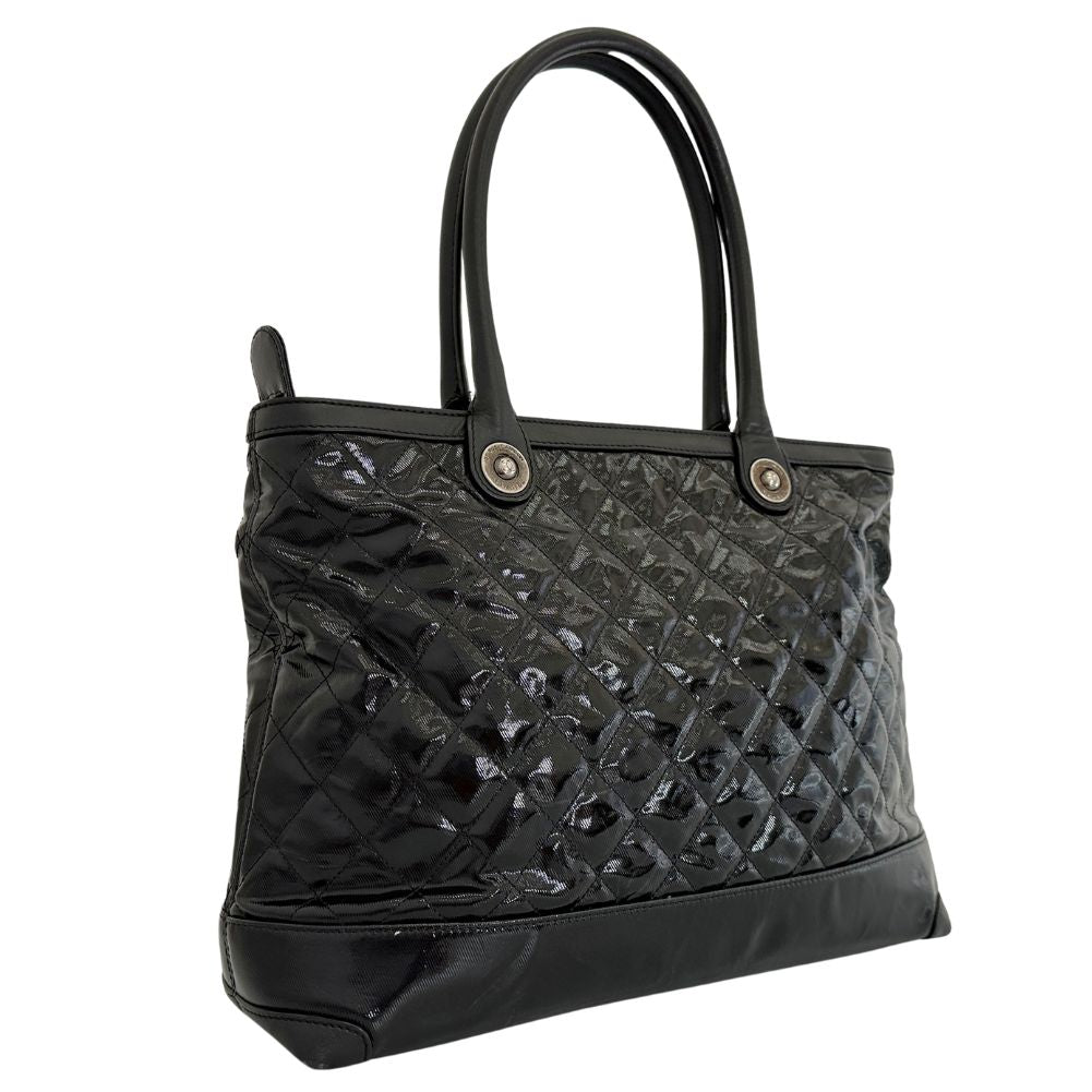 Chanel Cambon Patent Leather Tote Bag Classic Flap