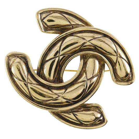 Chanel Coco Mark Brooch Gold Plated Classic Flap Tote