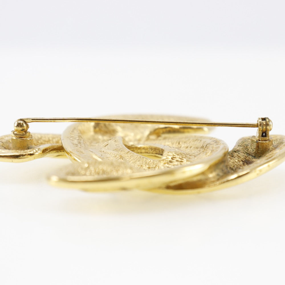 CHANEL Brooch Plated Gold gold COCO Mark Women