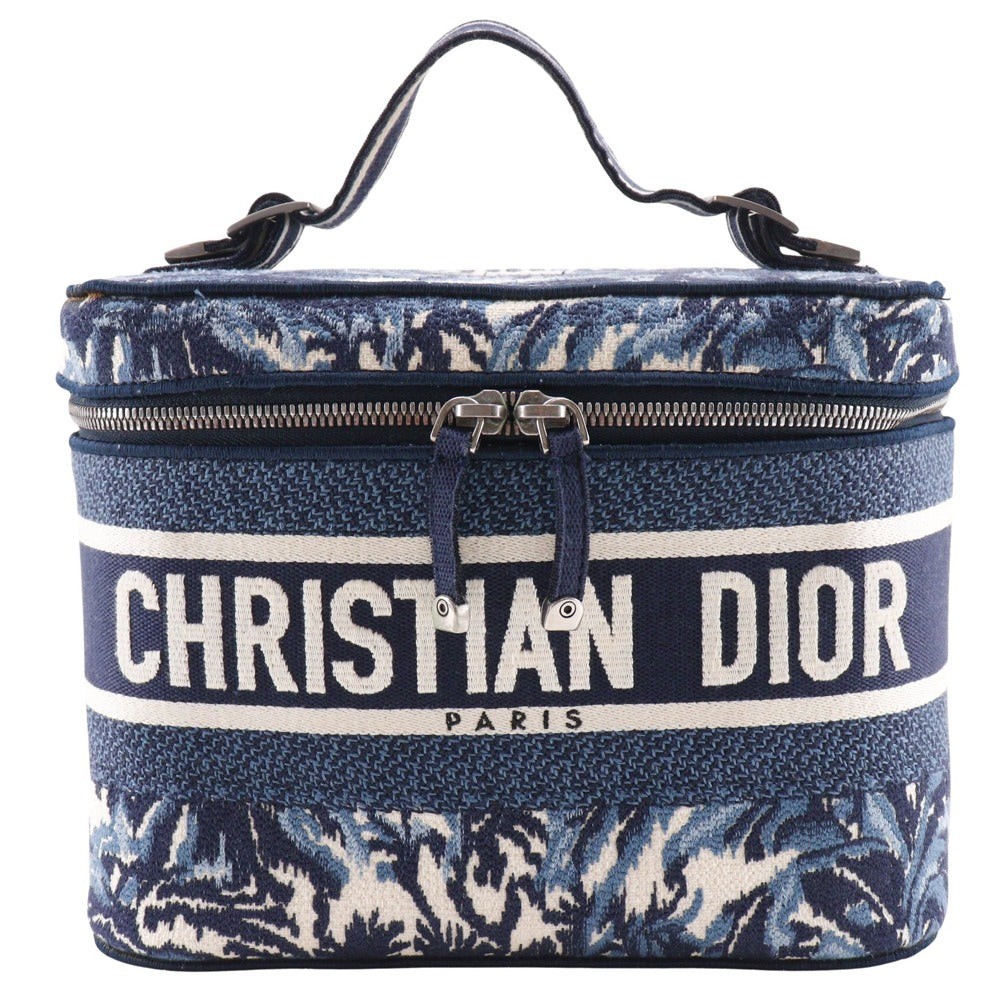 Dior Travel Vanity Embroidery Canvas Handbag
