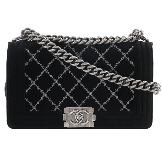 Chanel Boy Chanel 25 Velour Leather 2way Shoulder Bag