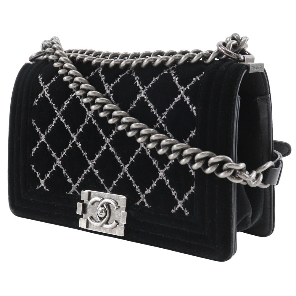 Chanel Boy Chanel 25 Velour Leather 2way Shoulder Bag