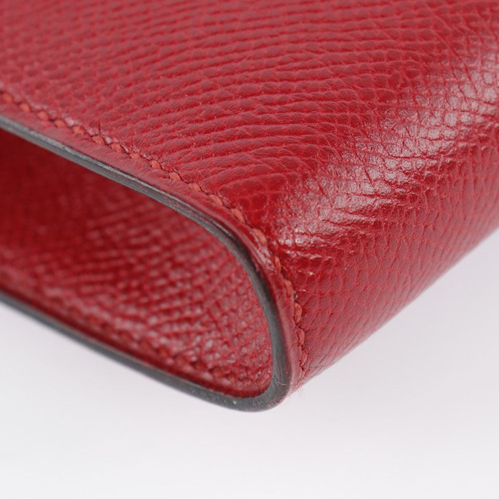 HERMES Clutch bag Epsom Red vintage H logo Women