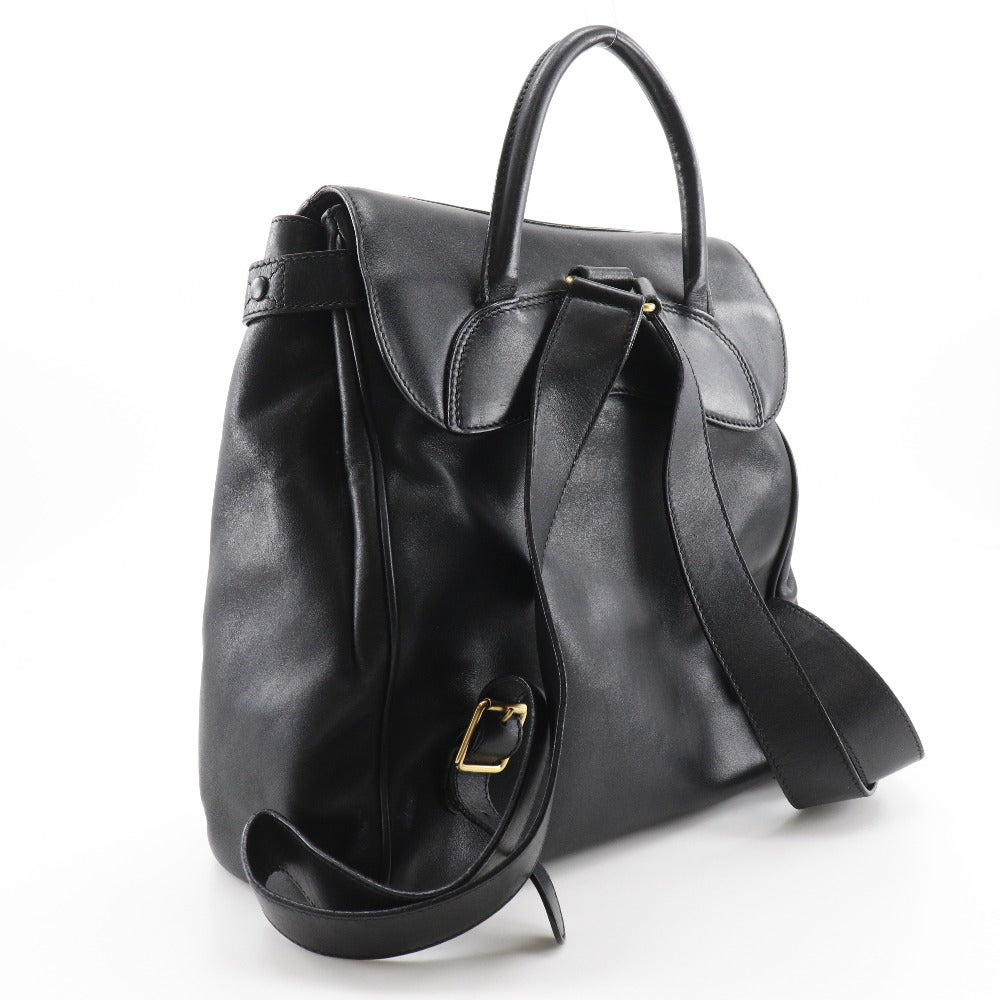 GUCCI Backpack Calfskin black vintage Old Gucci Women