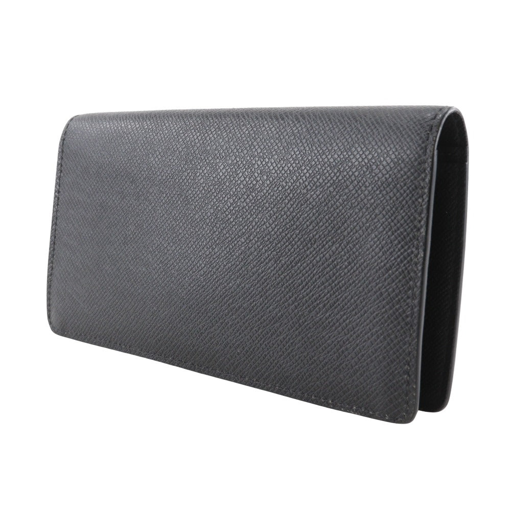 LOUIS VUITTON Long Wallet Purse M30501 Taiga black Portefeuille Braza mens
