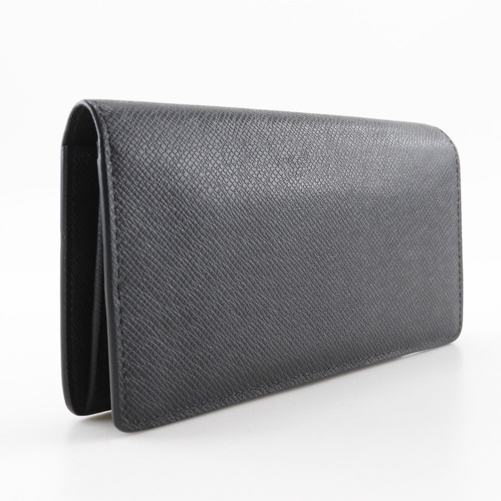 LOUIS VUITTON Long Wallet Purse M30501 Taiga black Portefeuille Braza mens