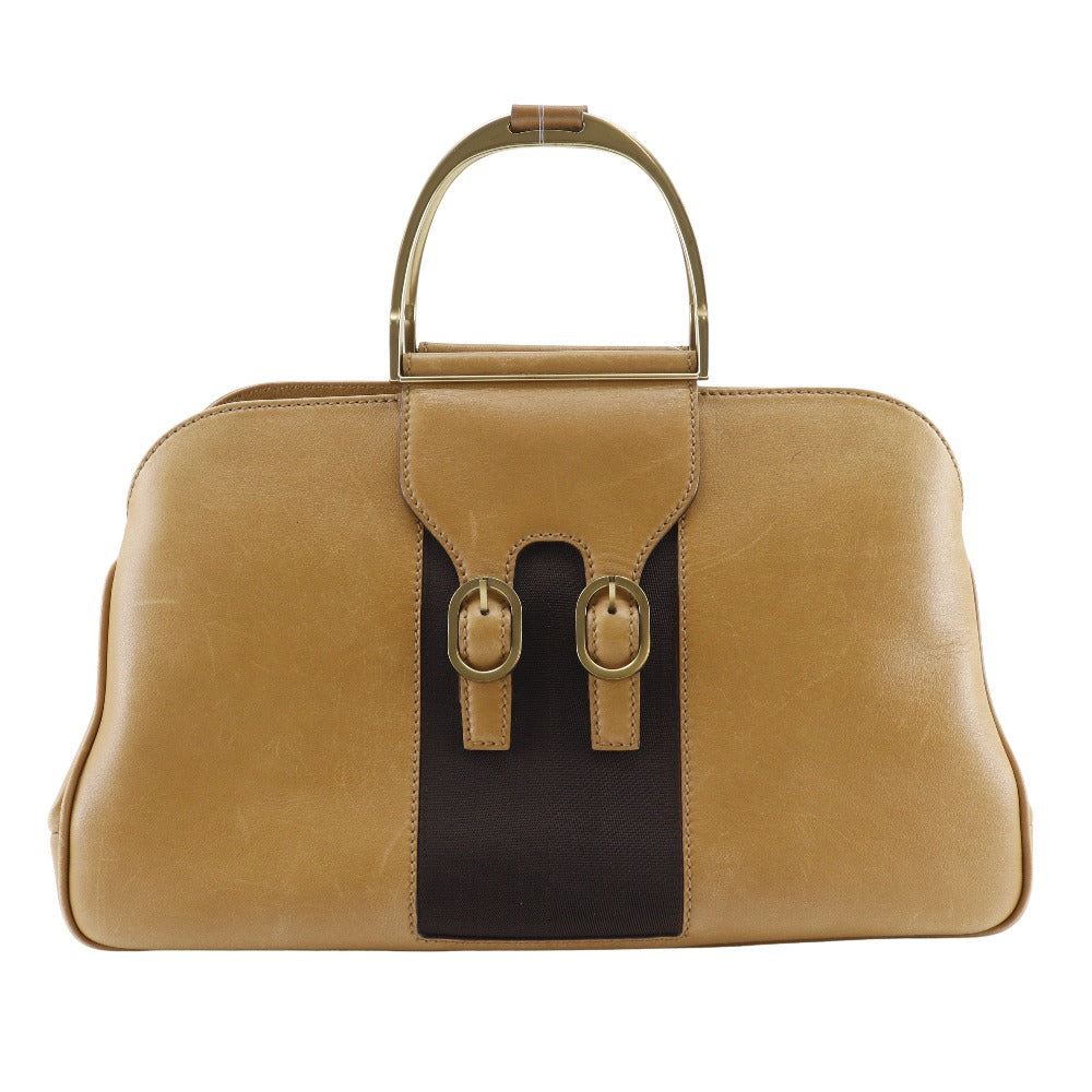 GUCCI Handbag Calfskin Brown vintage Old Gucci Women