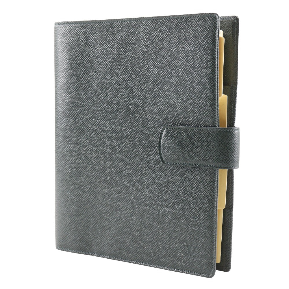 LOUIS VUITTON Notebook cover Taiga Dark green Agenda GM mens
