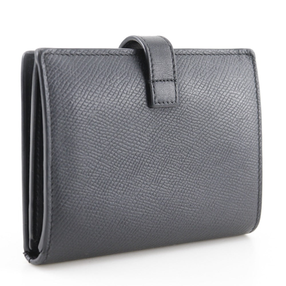CELINE Bifold Wallet Calfskin black Medium strap wallet Women